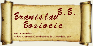 Branislav Bosiočić vizit kartica